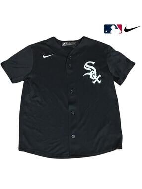 Women’s Nike MLB Chicago White Sox Black Baseball Jersey Little League Patch